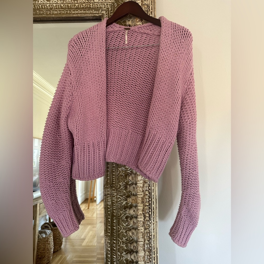 Pink Cable Knit Sweater